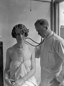 photo of physician and TB patient from 1927